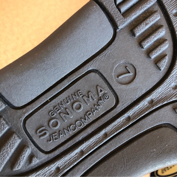 Sonoma Genuine Leather Stingray Removable Back Strap Brown Adjustable Sandals 7 - Picture 12 of 14